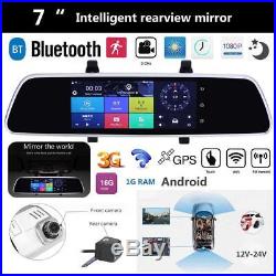 7 Car Mirror DVR Bluetooth Android 5.0 WIFI GPS Video Recorder Rear View Camera
