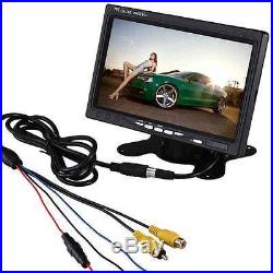 7 Car TFT Digital LCD Monitor Car Rear View Parking Backup Camera Kit 1-3D Ship