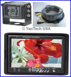 7 Color LCD Monitor CCD Rear View Backup Camera System-up To 3 120°ccd Cameras