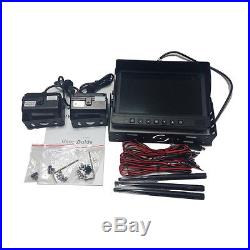 7 Digital Rear View Backup Camera System, 2 Side View Cameras, Waterproof Monitor