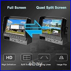 7'' DVR Car Monitor Backup Camera HD Reversing Cam Kit for Truck/Trailer/RV/Bus