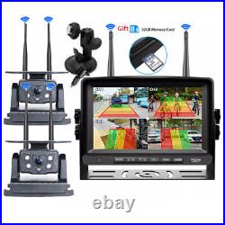 7 DVR Monitor 2x Solar Magnetic Rear View Camera 1080P For Car RV Truck Trailer