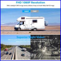 7 DVR Monitor 2x Solar Magnetic Rear View Camera 1080P For Car RV Truck Trailer