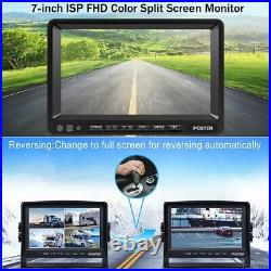 7 DVR Monitor 4 CH Truck Bus Reversing Security System 4 x Rear View Camera Kit