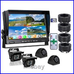 7 DVR Monitor 4x AHD 360 View 1080P Side Rear View Backup Cameras 32GB Truck Rv