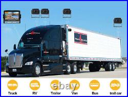 7 DVR Monitor 4x AHD 360 View 1080P Side Rear View Backup Cameras 32GB Truck Rv