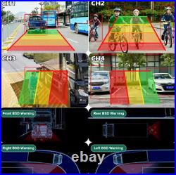 7 DVR Monitor 4x Solar Magnetic Rear View Camera 1080P For Car RV Truck Trailer