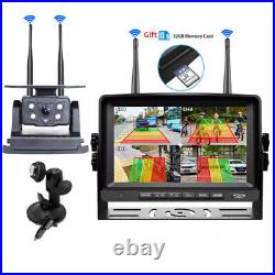 7 DVR Monitor Solar Magnetic Rear View Camera 1080P IR For Car RV Truck Trailer