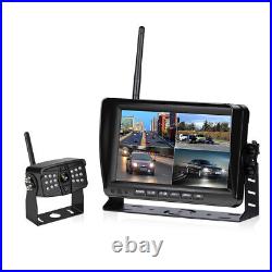 7'' DVR Quad Monitor 1080P Digital Wireless Rear View Backup Camera For Truck RV