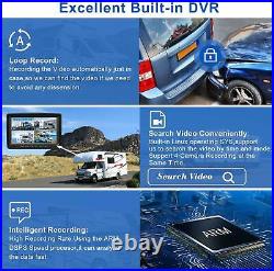 7 DVR Record Quad Split Monitor 4xAHD Side Rear View Backup Camera For Truck RV