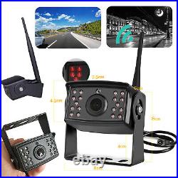 7 DVR Wireless Quad Screen Monitor Backup Side Rear View Camera For RV/Truck