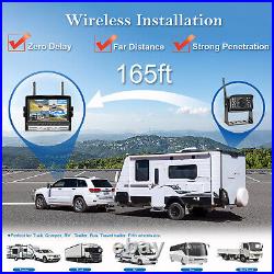 7 DVR Wireless Quad Screen Monitor Backup Side Rear View Camera For RV/Truck