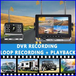 7 Digital Wireless Car Monitor DVR Record Backup Rear View Camera System 12-24V