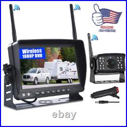 7 Digital Wireless DVR Monitor Rear View Camera 1080P for Camper Trailer Truck