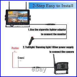 7 Digital Wireless DVR Monitor Rear View Camera 1080P for Camper Trailer Truck