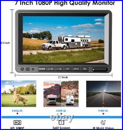 7'' Digital Wireless IPS Screen HD Front Rear View Camera Magnetic Fit forklift