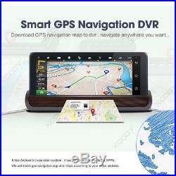 7 HD 1080P Android Dual Lens Car DVR GPS Rearview Camera Recorder Dash Cam Wifi