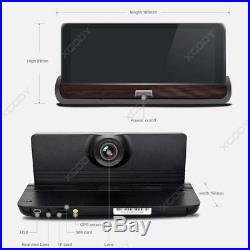 7 HD 1080P Android Dual Lens Car DVR GPS Rearview Camera Recorder Dash Cam Wifi