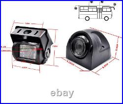 7 HD Quad Split Monitor For RV Truck+4 Front Side Night Vision Rear View Camera