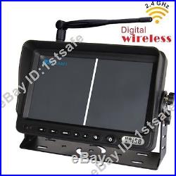 7 Inch Digital Wireless Split LCD Rear View Backup Camera System No Interference