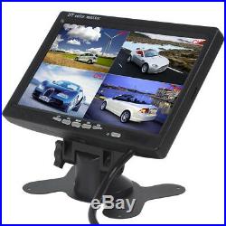 7 Inch 4 Split Quad LCD Screen Rear View Car Monitor with Car Bus Reversing Camera