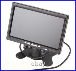 7 LCD Car Reversing HD Monitor 4 Split Screen 4 AV Input+170° Adjustable Camera