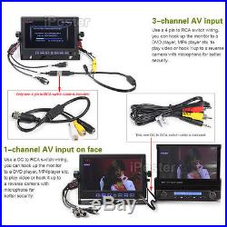 7 LCD Monitor+3x Side Rear View Reversing CCD Camera System For Motorhome Truck