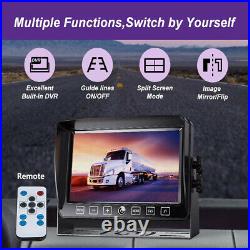 7'' Magnetic Wireless Digital DVR Monitor Backup Rear View Recharge Camera 4CH
