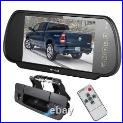 7 Mirror Monitor+Tailgate Handle Backup CCD Camera fit Dodge Ram 1500 2500 3500