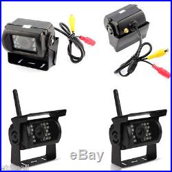 7 Monitor+2 X Wireless Rear View Backup Camera Night Vision For RV Truck Bus