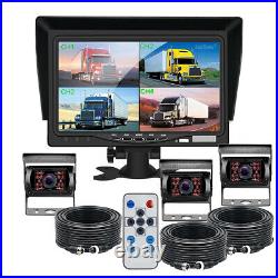 7 Monitor 3x 4PIN Heavy Duty Rear View Backup Camera 2x 10m+1x 20 Truck Tractor