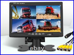 7 Monitor 3x 4PIN Heavy Duty Rear View Backup Camera 2x 10m+1x 20 Truck Tractor