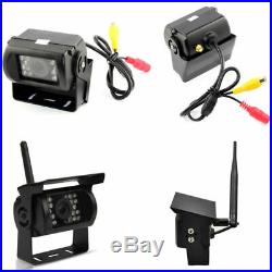 7 Monitor + 4x Wireless IR Camera Rear View Back up System For Truck RV 12/24V