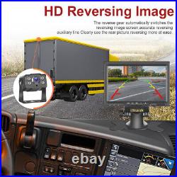 7 Monitor Digital Display Car Rear View Backup Reverse Camera 12V-24V Universal
