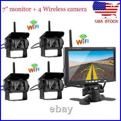 7 Monitor Wireless Backup Camera Infrared Rear View Night Vision For RV Truck