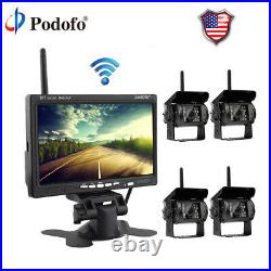 7 Monitor Wireless Backup Camera Infrared Rear View Night Vision For RV Truck