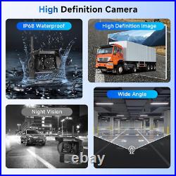 7 Monitor Wireless Dual Rear View Backup Camera System for Bus Truck RV Trailer