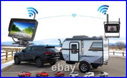 7 Monitor Wireless Dual Rear View Backup Camera System for Bus Truck RV Trailer
