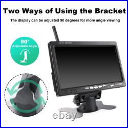 7 Monitor Wireless Dual Rear View Backup Camera System for Bus Truck RV Trailer