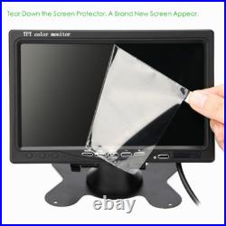 7 Monitor Wireless Dual Rear View Backup Camera System for Bus Truck RV Trailer