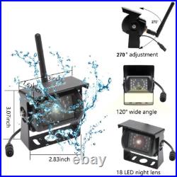 7 Monitor Wireless Dual Rear View Backup Camera System for Bus Truck RV ...