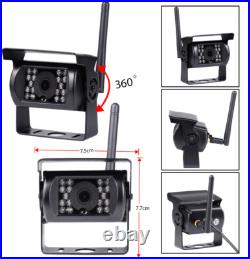 7 Monitor Wireless Dual Rear View Backup Camera System for Bus Truck RV Trailer