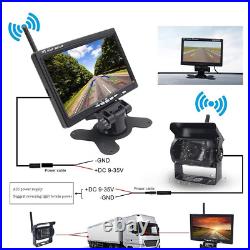 7 Monitor Wireless Rear View Backup Camera Night Vision System for Car RV Truck