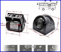 7 Quad Monitor 4x 4pin backup camera For Truck RV Caravan 360 Rear view Reverse