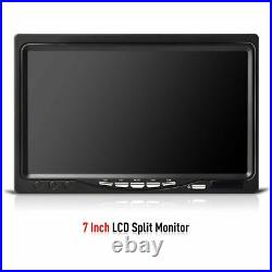 7 Quad Monitor 4x Side View Backup Camera Parking Night Vision For RV Truck Bus 7 Quad Monitor 4x Side View Backup Camera Parking Night Vision For RV Truck Bus