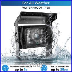 7 Quad Monitor DVR 4 Rear View Backup Camera For Truck RV Reverse Drive Record