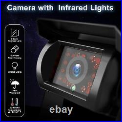 7 Quad Monitor DVR 4 Rear View Backup Camera For Truck RV Reverse Drive Record