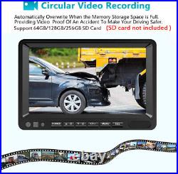 7 Quad Monitor DVR 4 Rear View Backup Camera System For Semi Box Truck RV