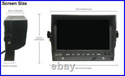 7 Quad Monitor DVR Max 256GB 4 PIN 4x 1080P AHD 2M Rear View Camera For Truck
