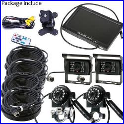 7 Quad Monitor DVR SD Recorder Side Rear View Backup Camera System For Truck RV